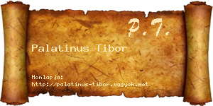 Palatinus Tibor névjegykártya